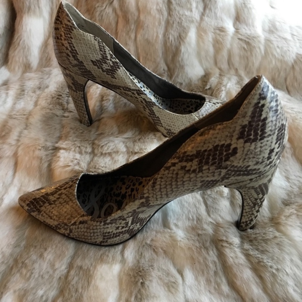 Sam Edelman 'Sadi' Pumps in Grey Python - Picture 4 of 8